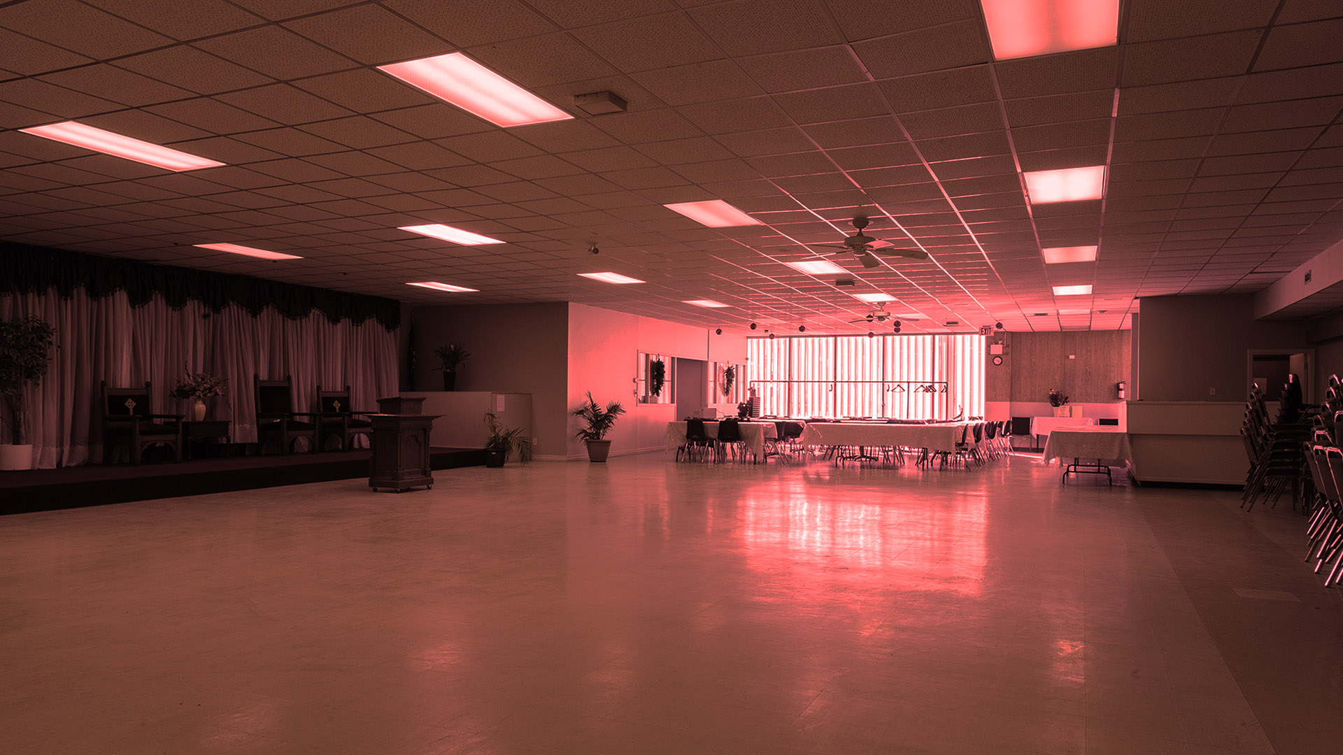 Genesis Rental Hall — banquet setup ready for an event